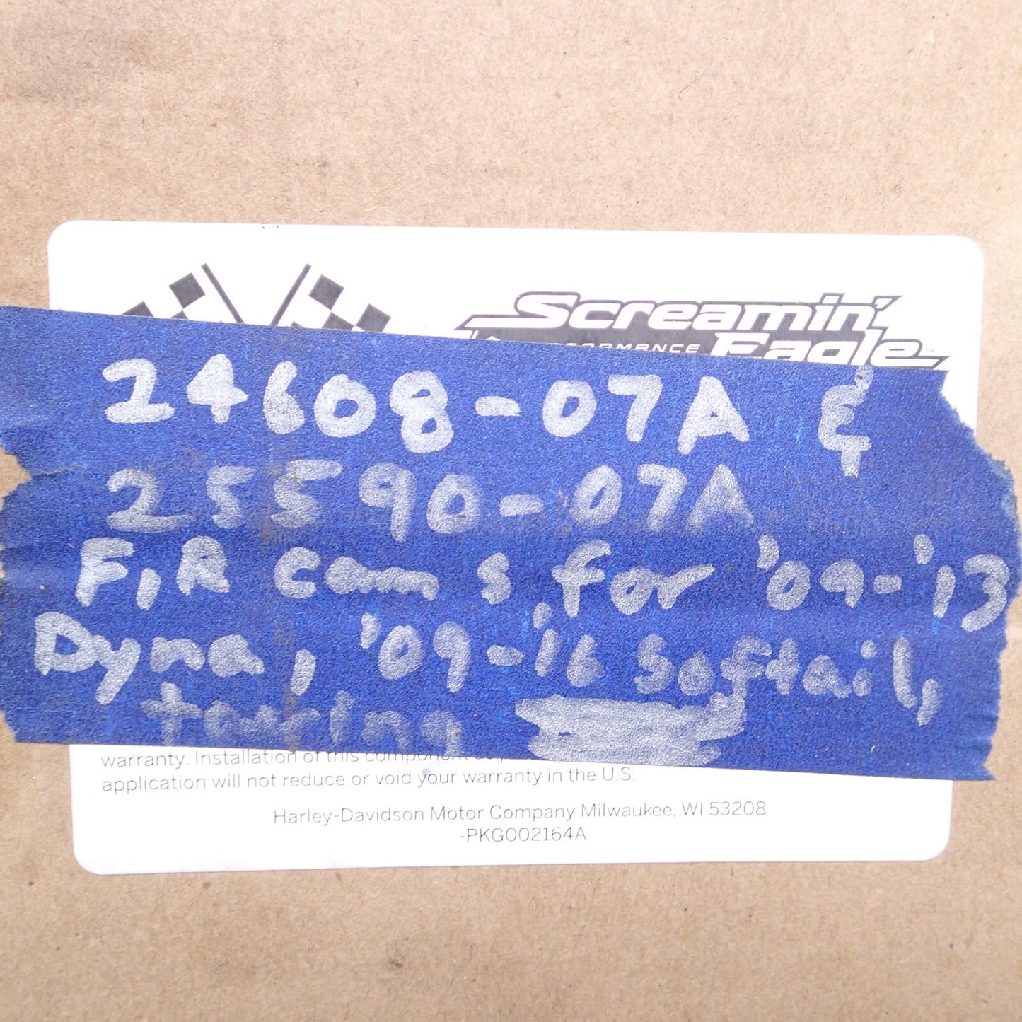 HARLEY DAVIDSON TOURING DYNA SOFTAIL CAMSHAFT CAMS TWIN CAM 24608-07A 25355-06A