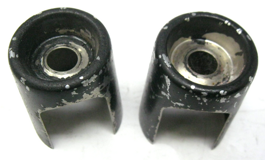 Black Shock Bolt Covers - Unknown Fitment - Need Repainting - PAIR