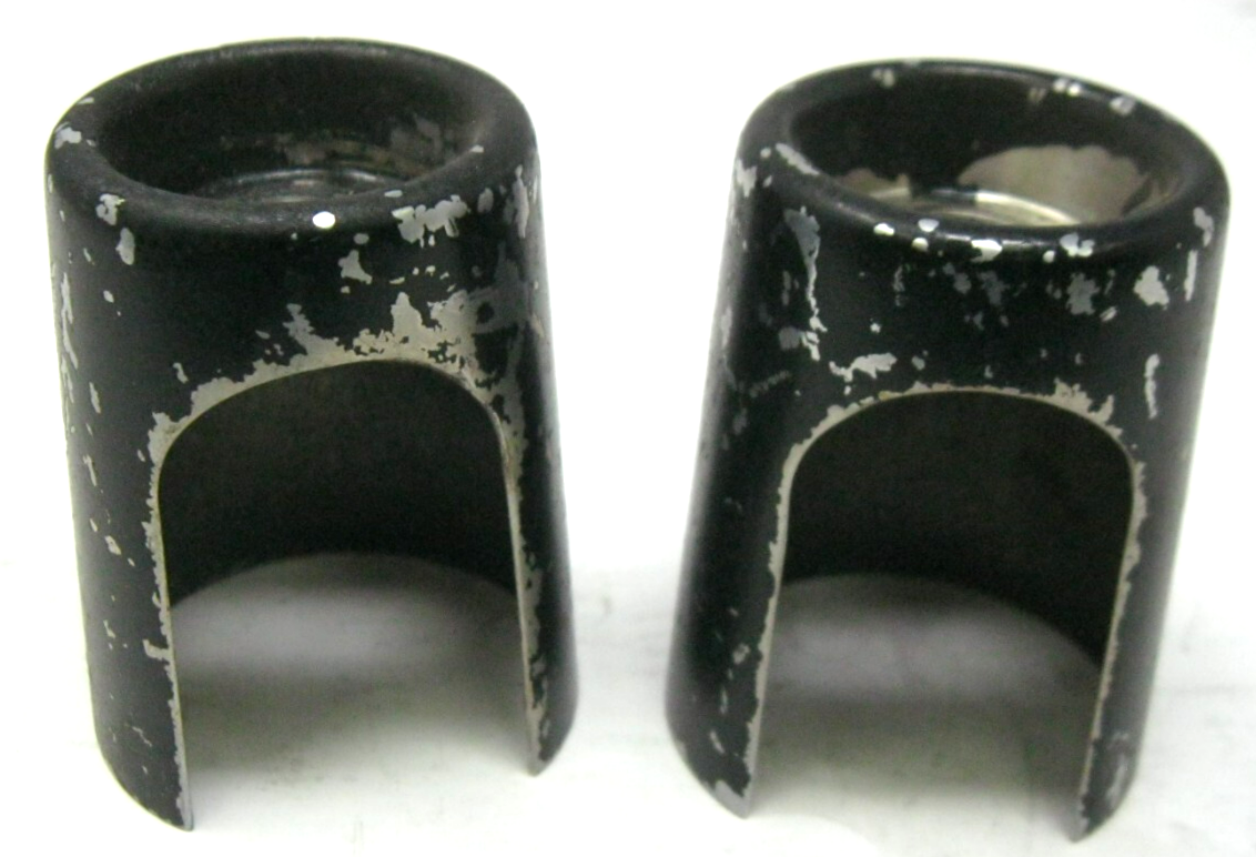 Black Shock Bolt Covers - Unknown Fitment - Need Repainting - PAIR