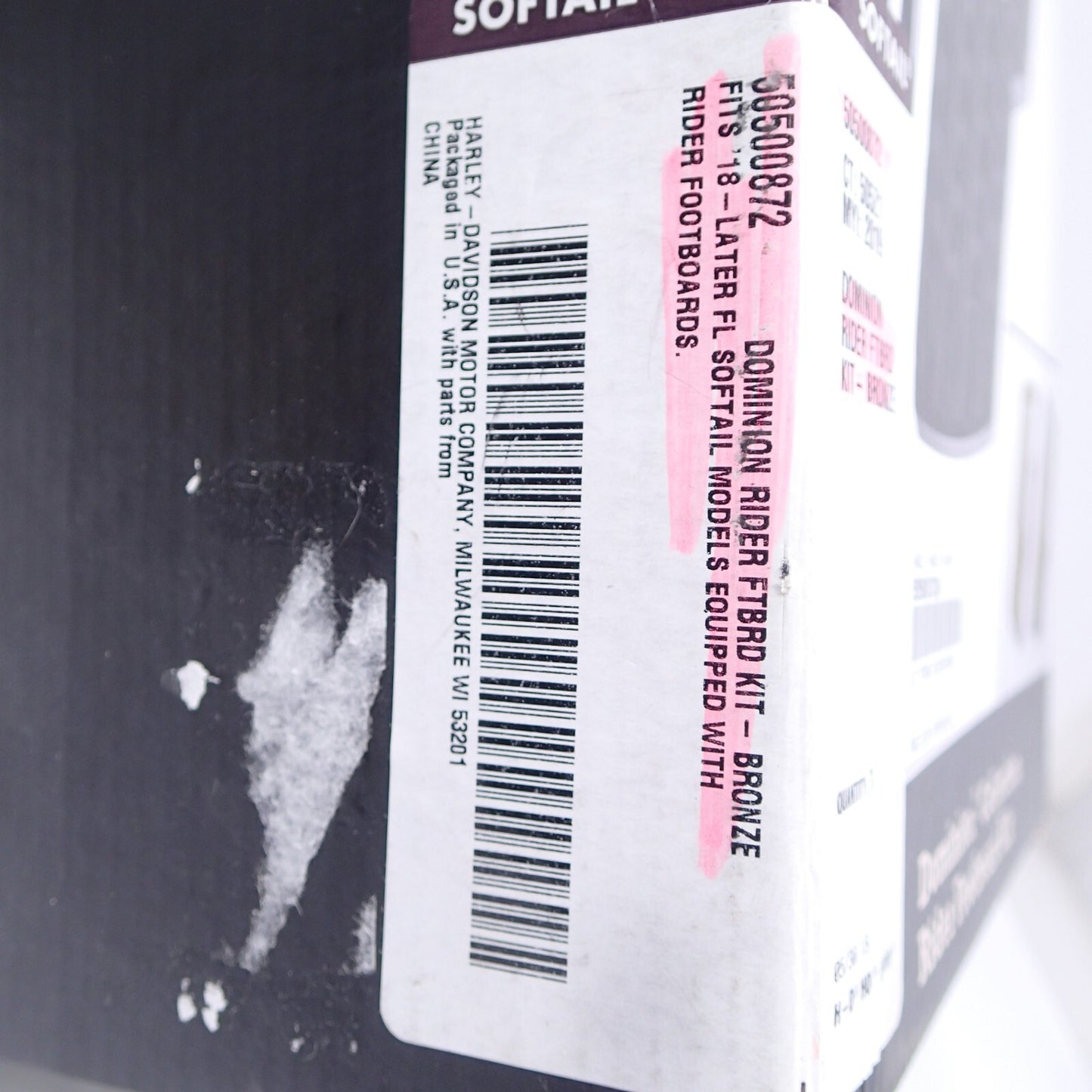 HARLEY Dominion Rider Footboard Kit Bronze - New - 50500872