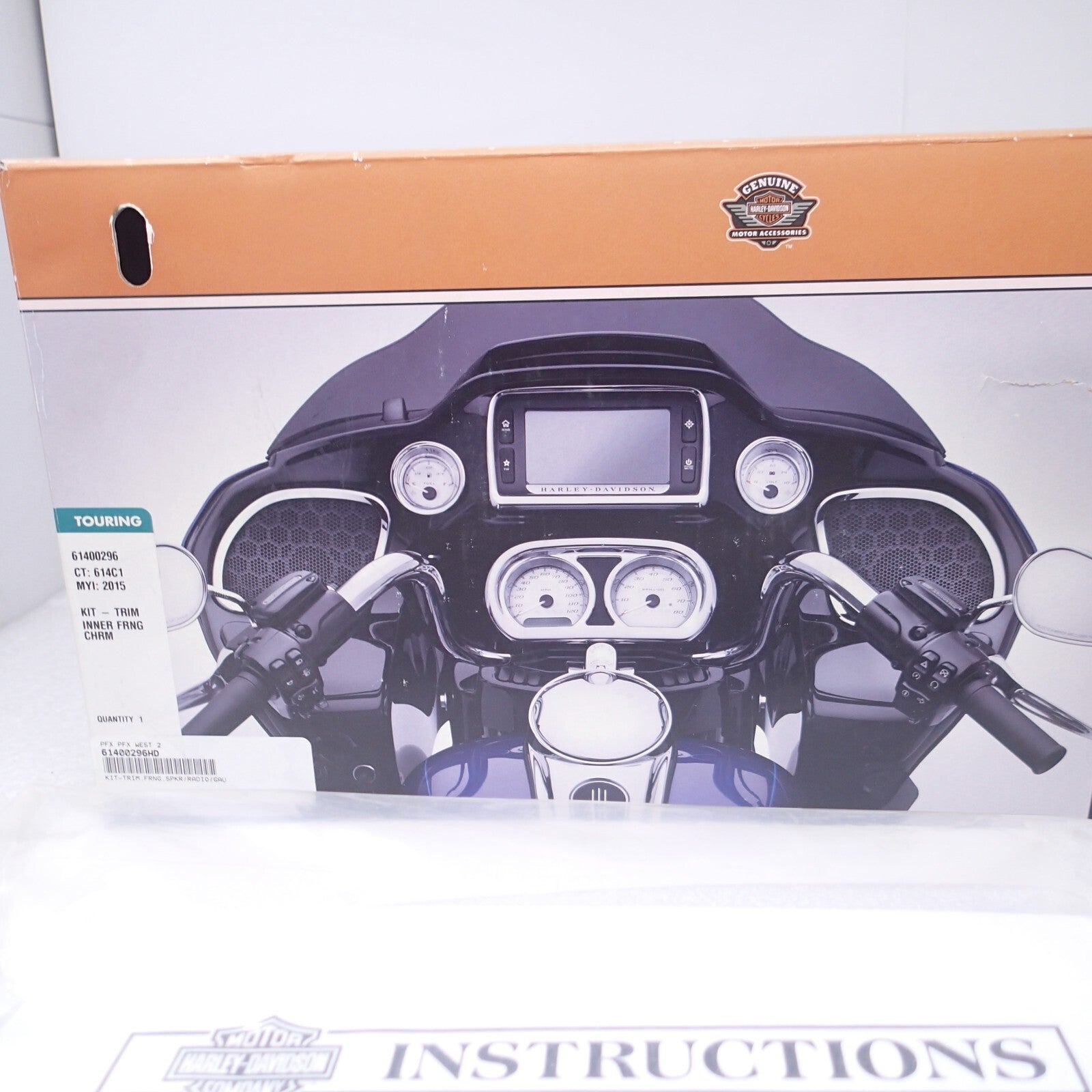 HARLEY DAVIDSON INNER FAIRING CHROME TRIM KIT NEW 61400296 ORIGINAL NO ...