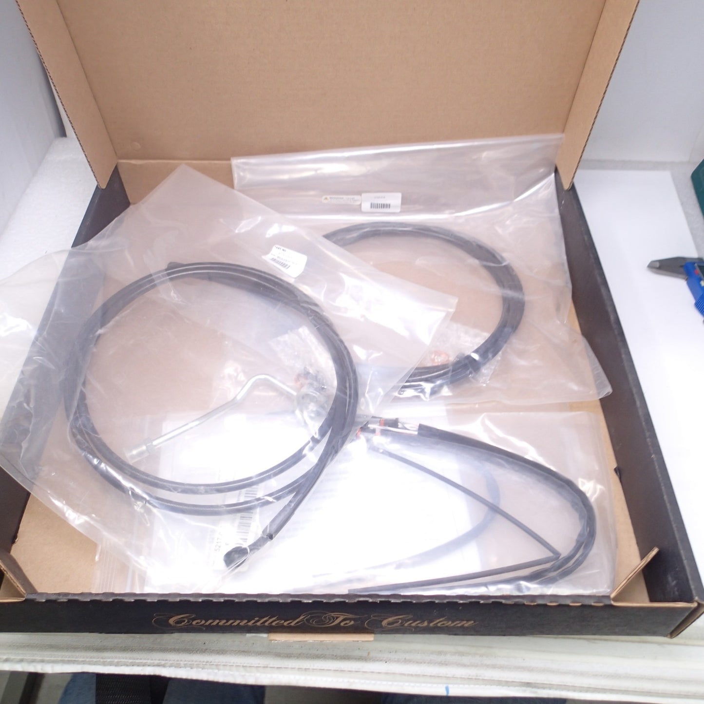 Burly Brand B30-1235 Brake And Cable Control Kit Bagger Ape 15" Black ABS