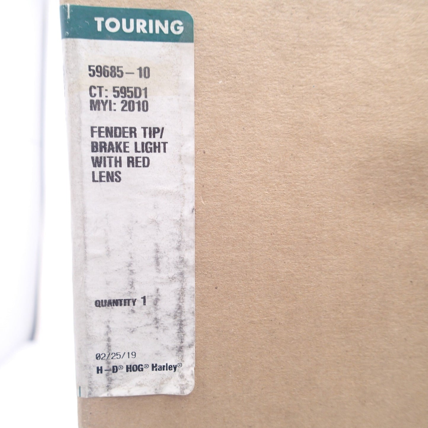 HARLEY DAVIDSON FENDER TIP BRAKE LIGHT - RED LENS - NEW - 59685-10