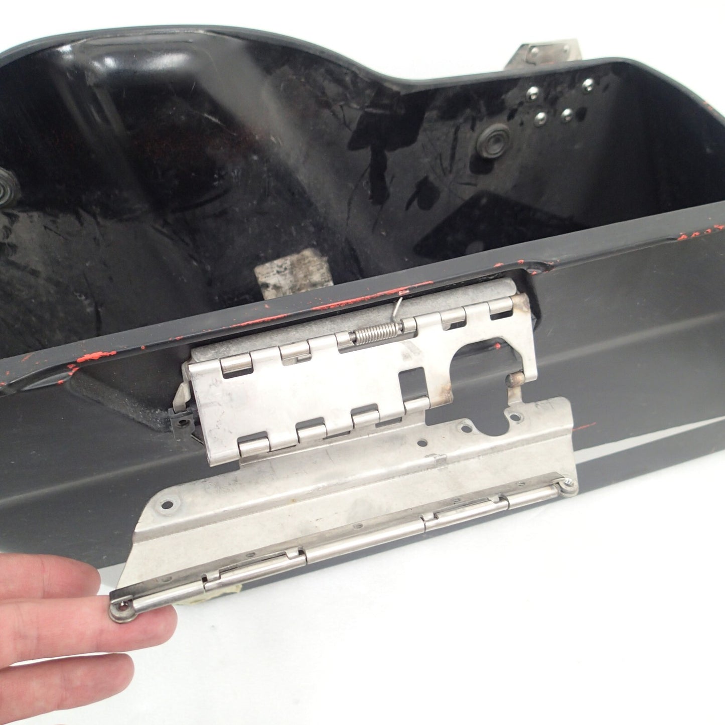 97-13 OEM Harley-Davidson Left Side Touring Saddlebag Bottom Black Denim For Par