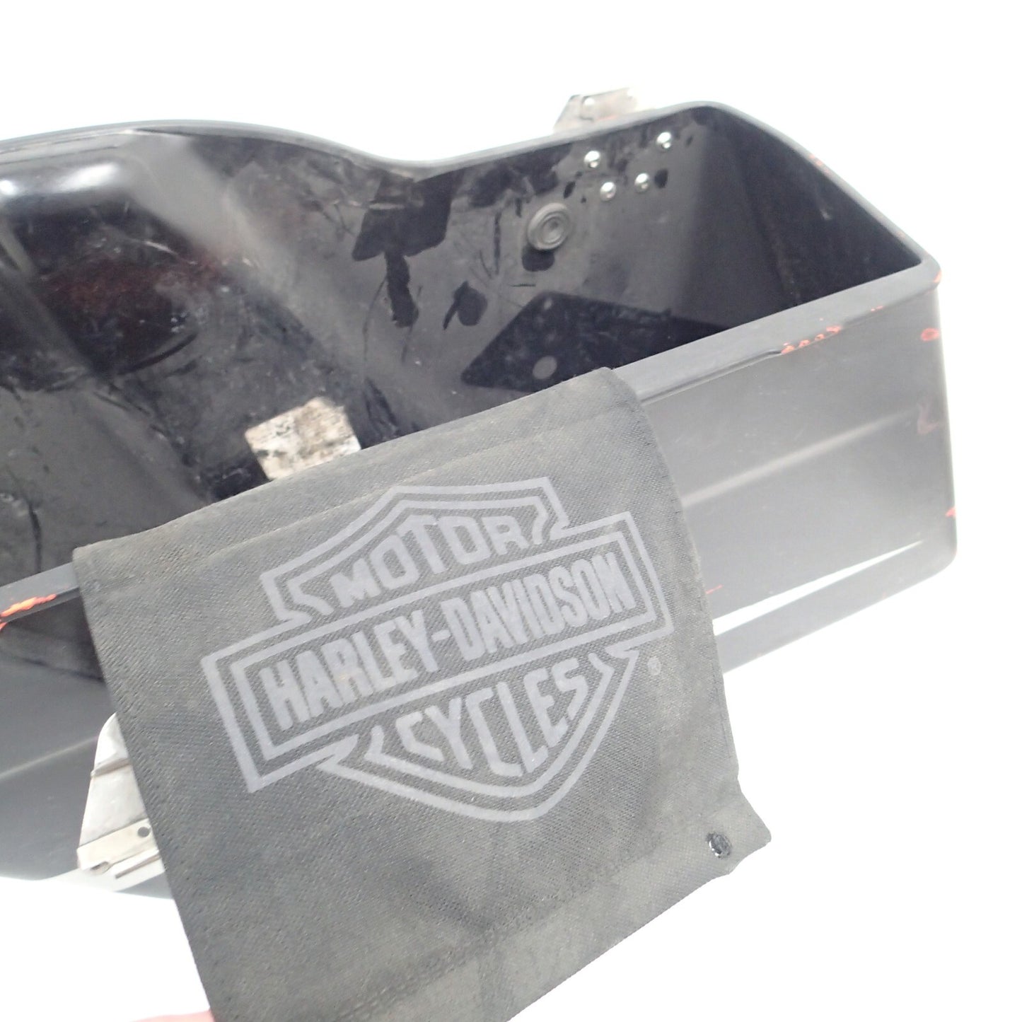 97-13 OEM Harley-Davidson Left Side Touring Saddlebag Bottom Black Denim For Par