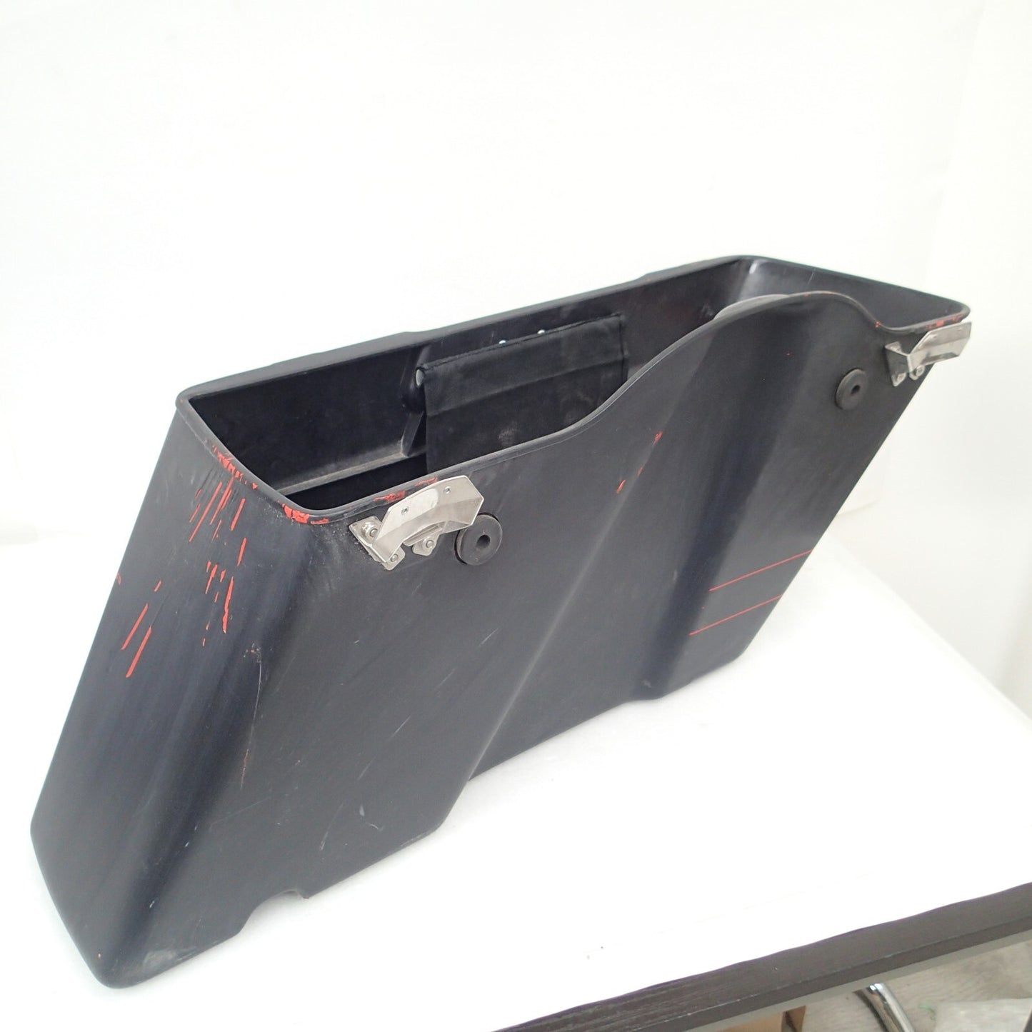 97-13 OEM Harley-Davidson Left Side Touring Saddlebag Bottom Black Denim For Par