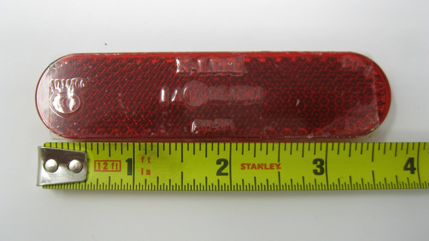 K-Lite 3.75" x 7/8" Motorcycle Reflector marked KM-200 (Unknown Fitment)