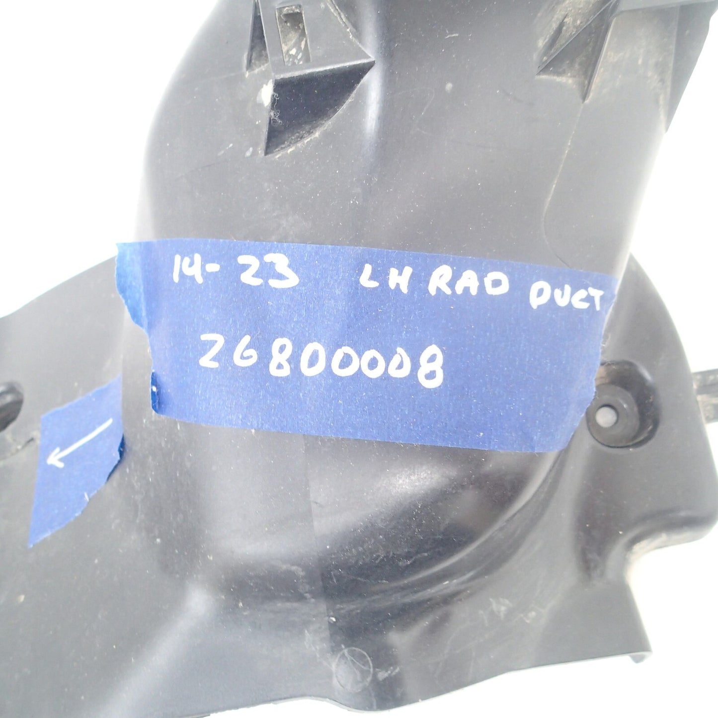 Harley Davidson oem LH Radiator Duct #26800008 CRACK see photo DAMAGED