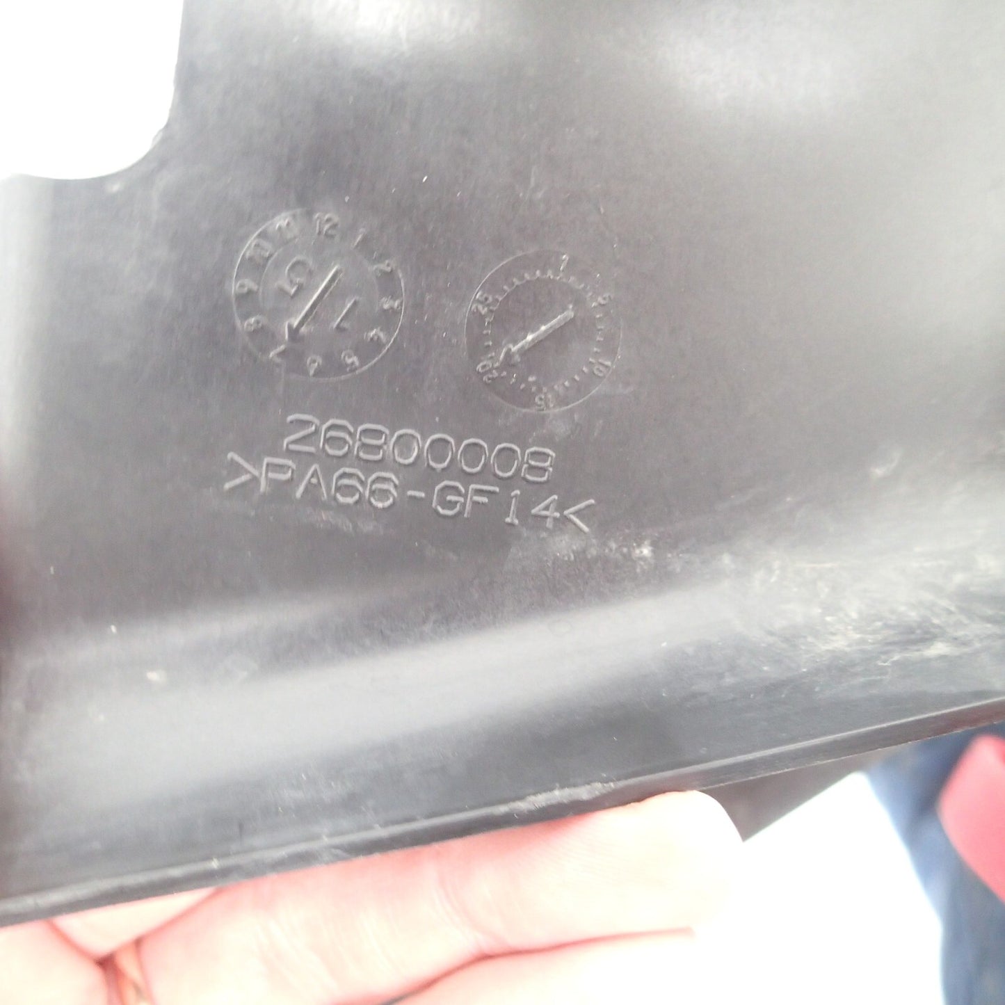 Harley Davidson oem LH Radiator Duct #26800008 CRACK see photo DAMAGED