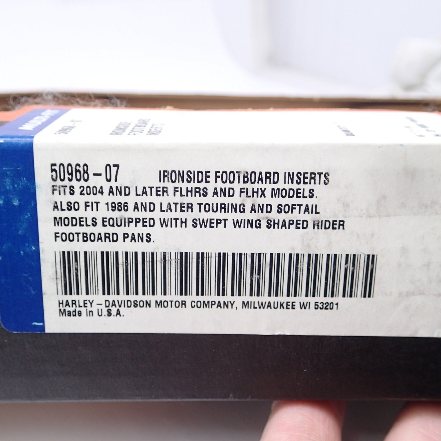 Harley Ironside Rider Footboard Inserts New - 50968-07