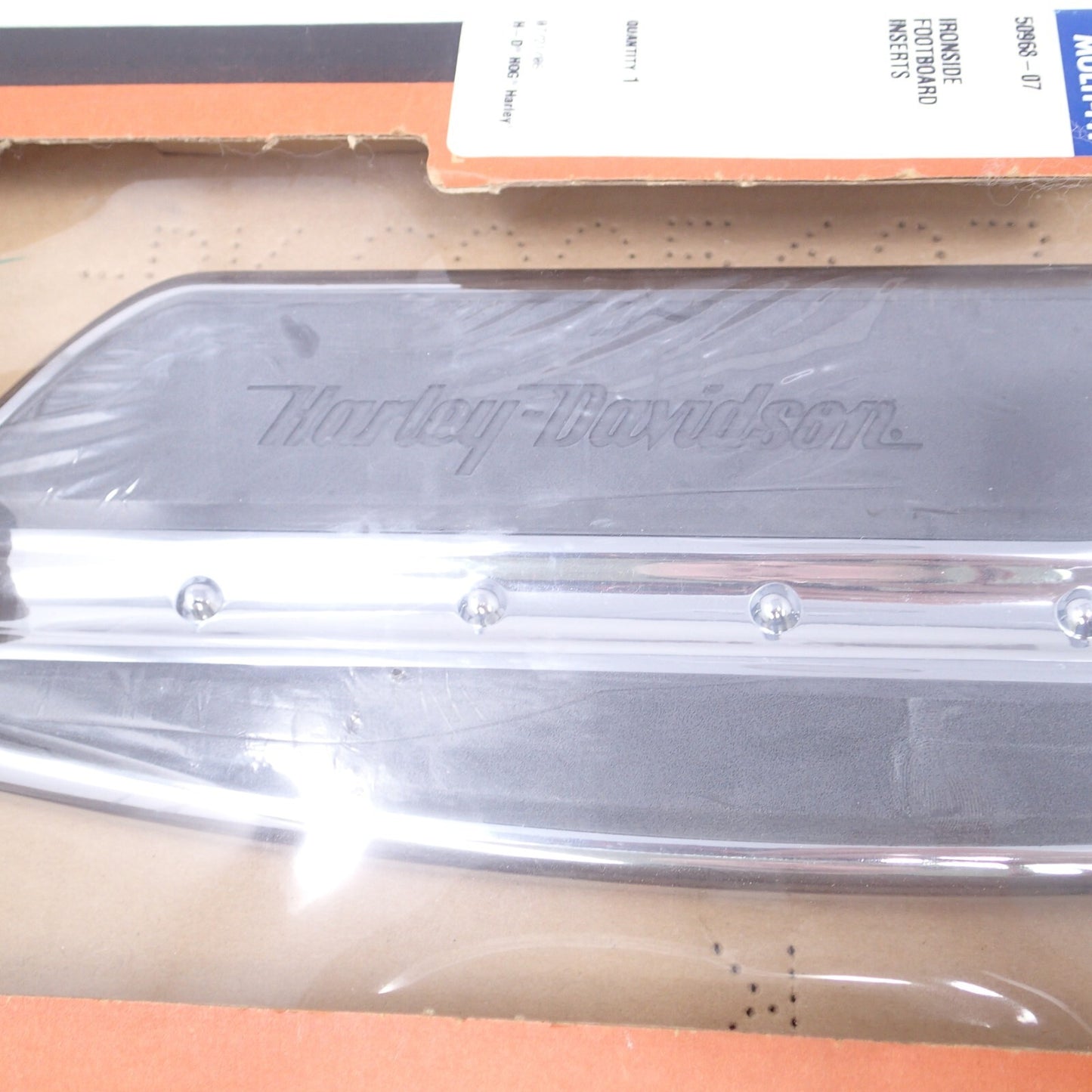Harley Ironside Rider Footboard Inserts New - 50968-07