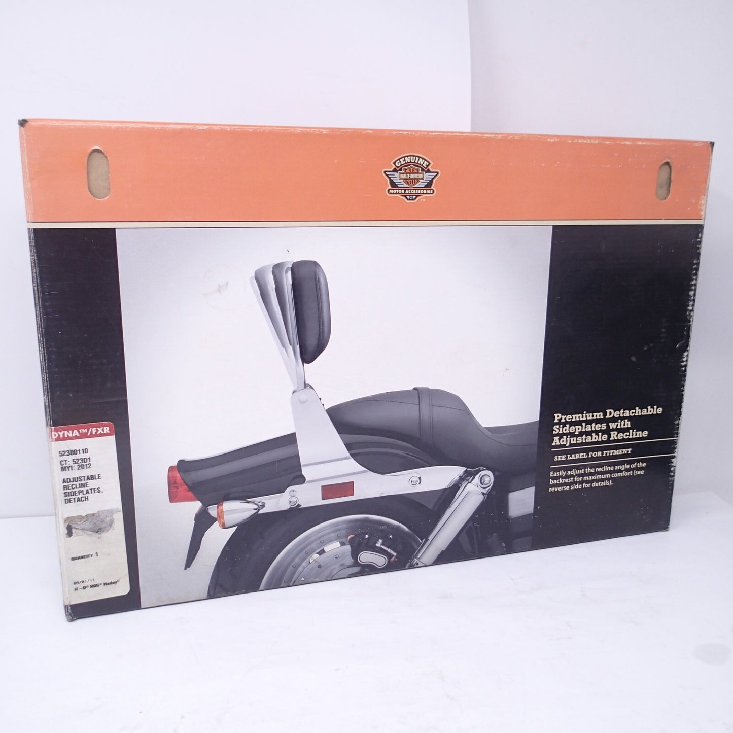 New Genuine Harley '06 & Up Dyna Chrome Adjustable Recline Side Plates 52300110