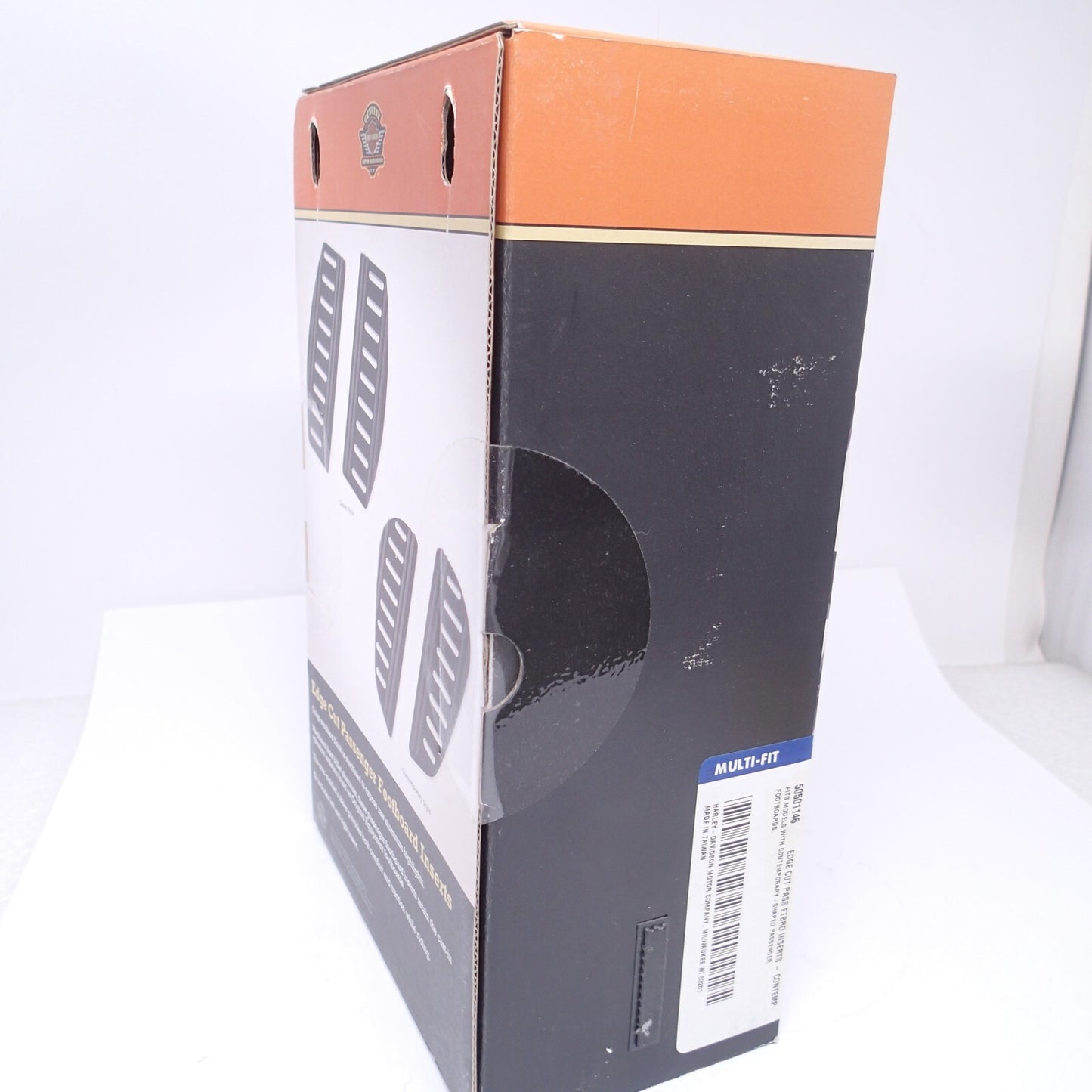 Harley Edge Cut Passenger Footboard Inserts NEW Contemporary Style - 50501146