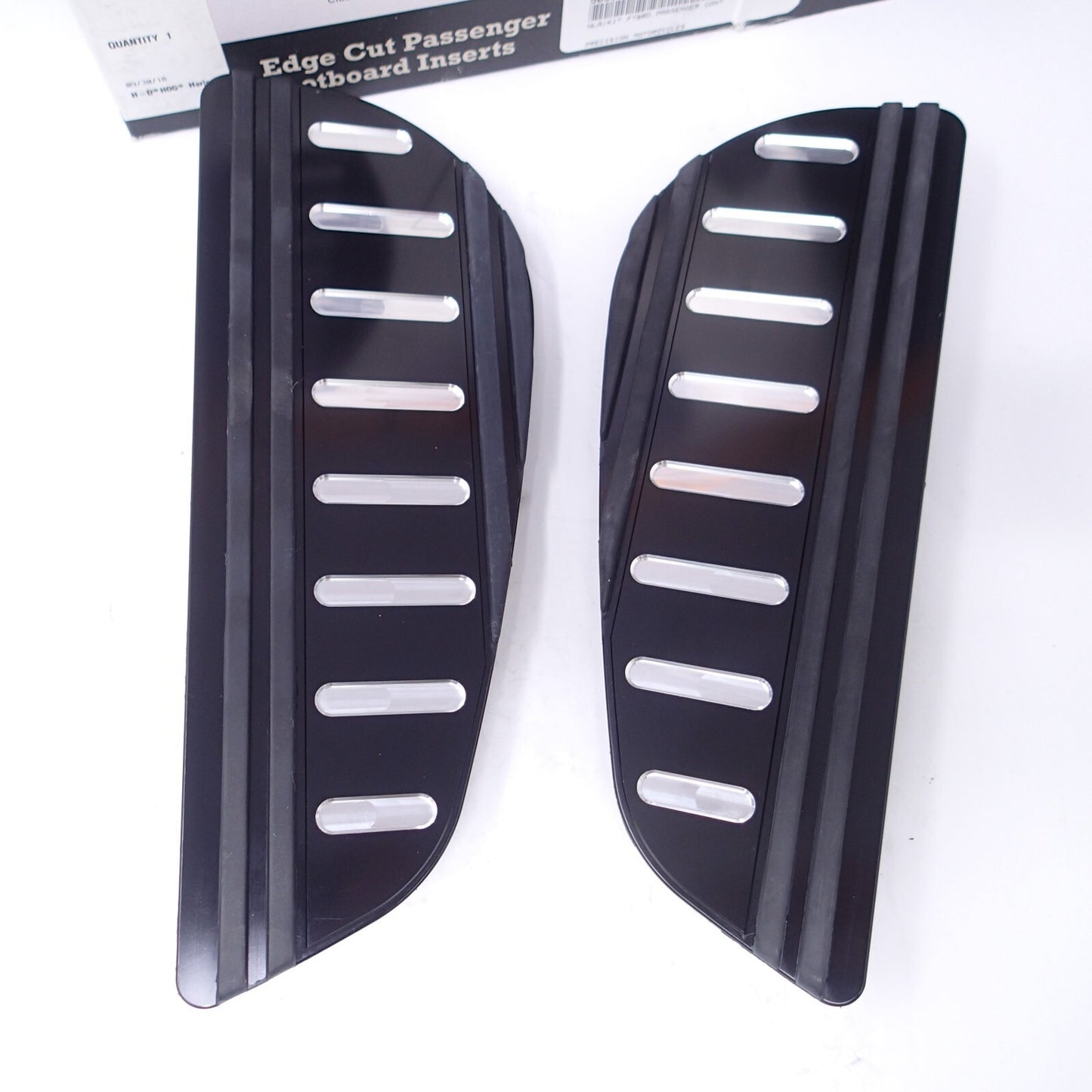 Harley Edge Cut Passenger Footboard Inserts NEW Contemporary Style - 50501146