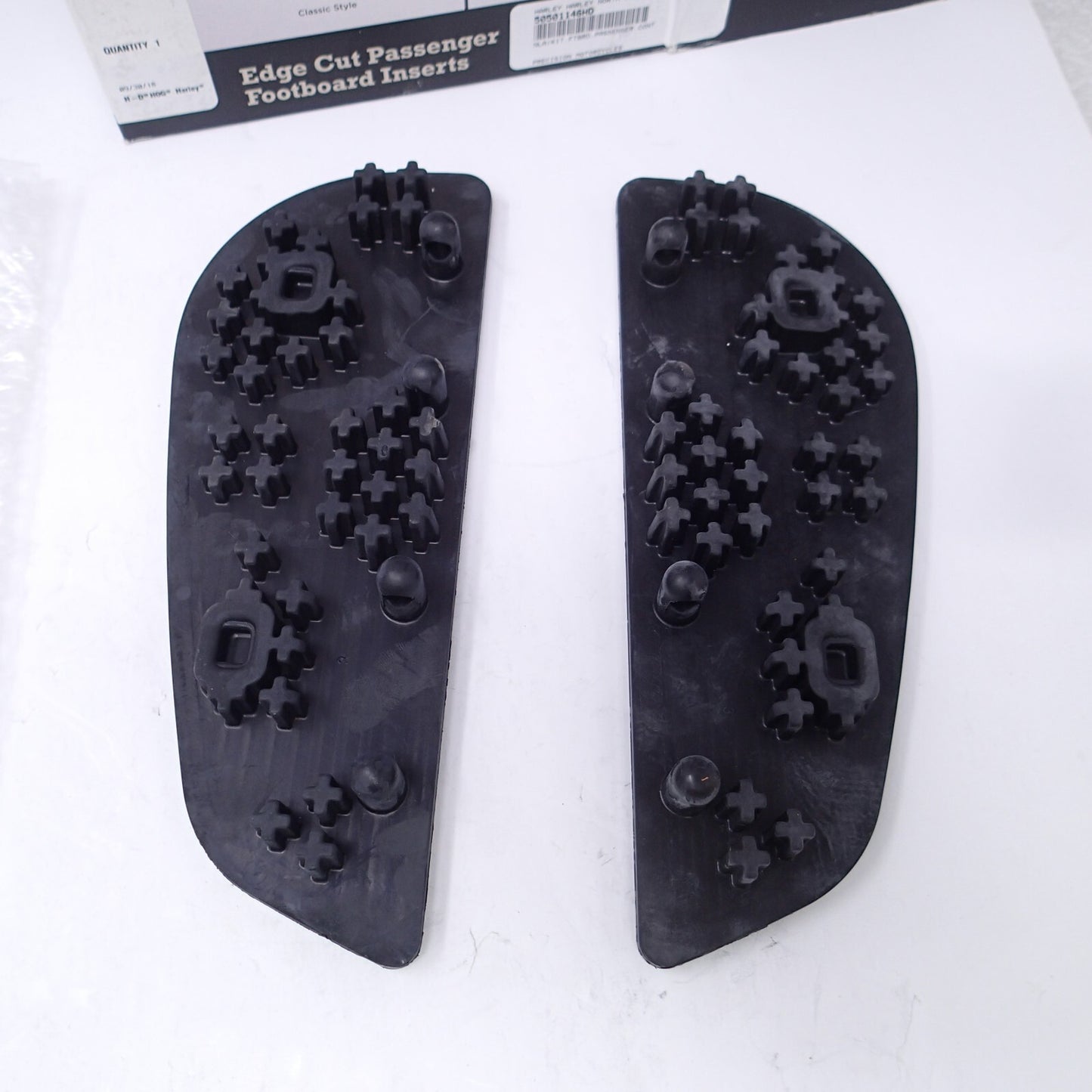 Harley Edge Cut Passenger Footboard Inserts NEW Contemporary Style - 50501146