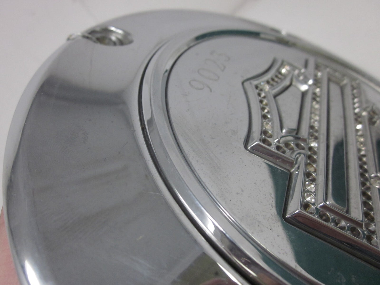 HARLEY Diamond Ice  Twin Rhinestone CLUTCH DERBY INSPECTION COVER 5 hole
