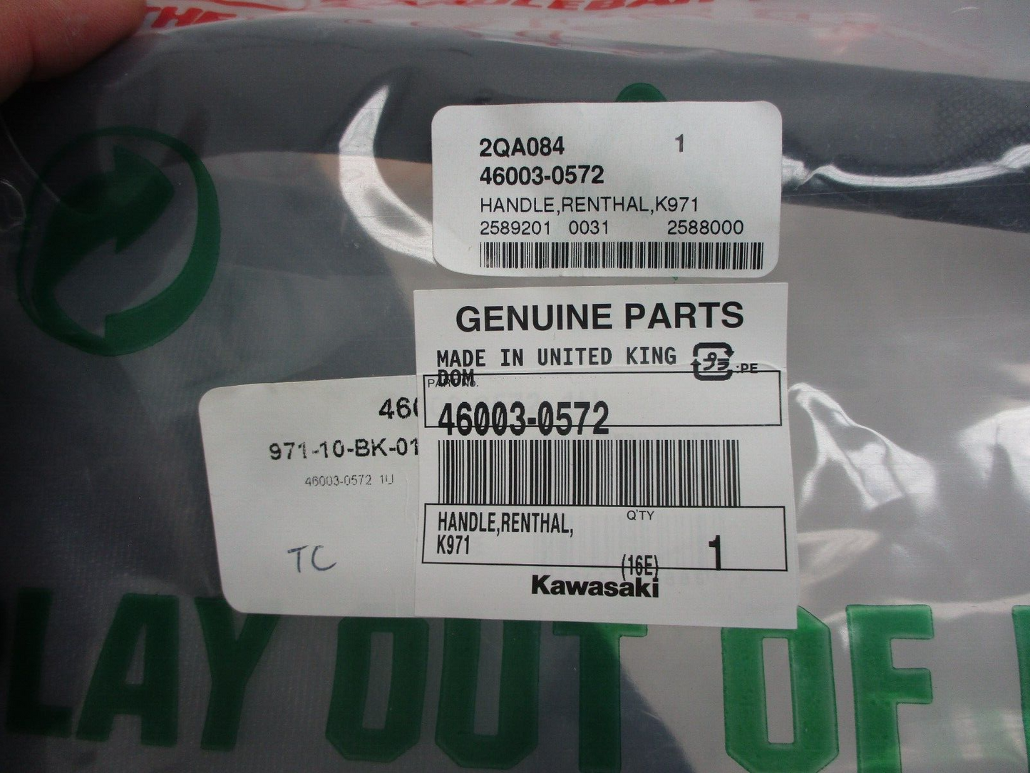 Kawasaki HANDLE BARS RENTHAL HANDLE K971 for KX250F/KX450F 46003-0572