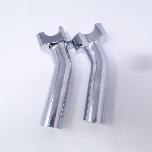 Drag Specialties Chrome 5.5" Buffalo Risers 1" Pullback Dyna Harley DS-290112