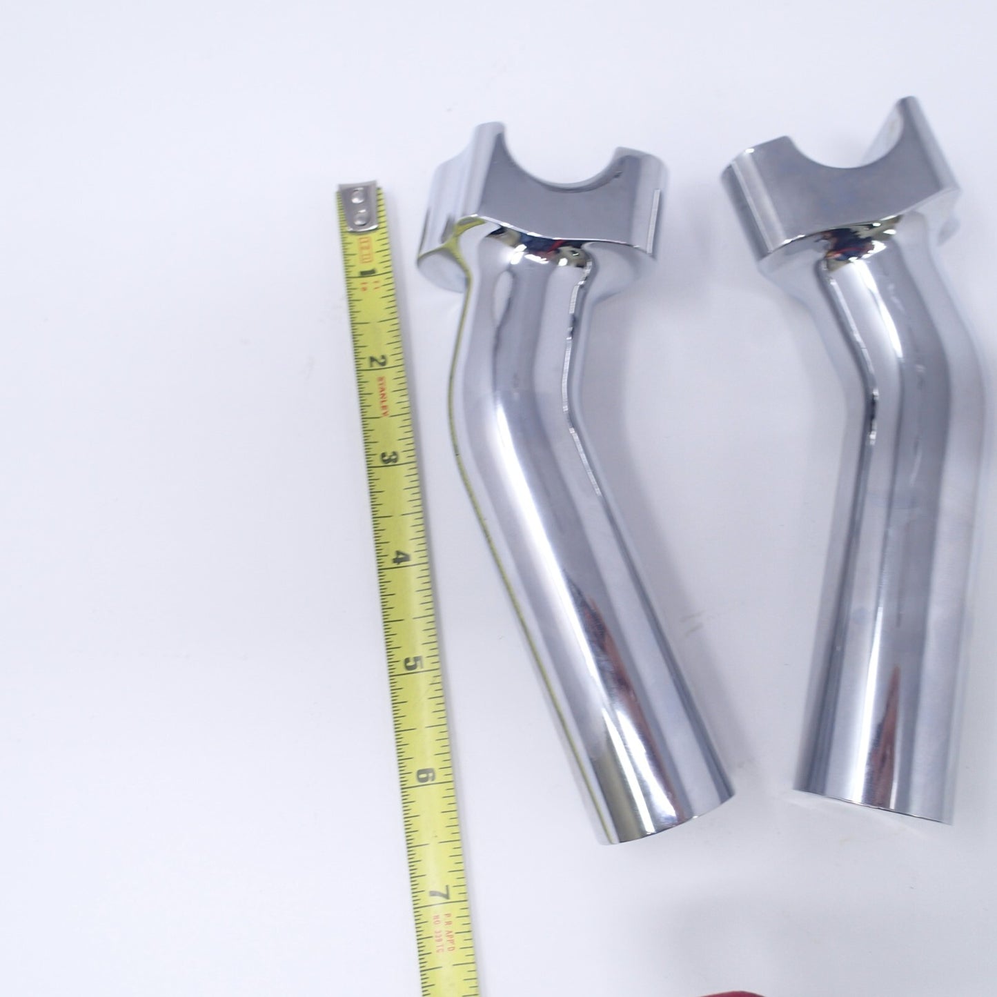 Drag Specialties Chrome 5.5" Buffalo Risers 1" Pullback Dyna Harley DS-290112