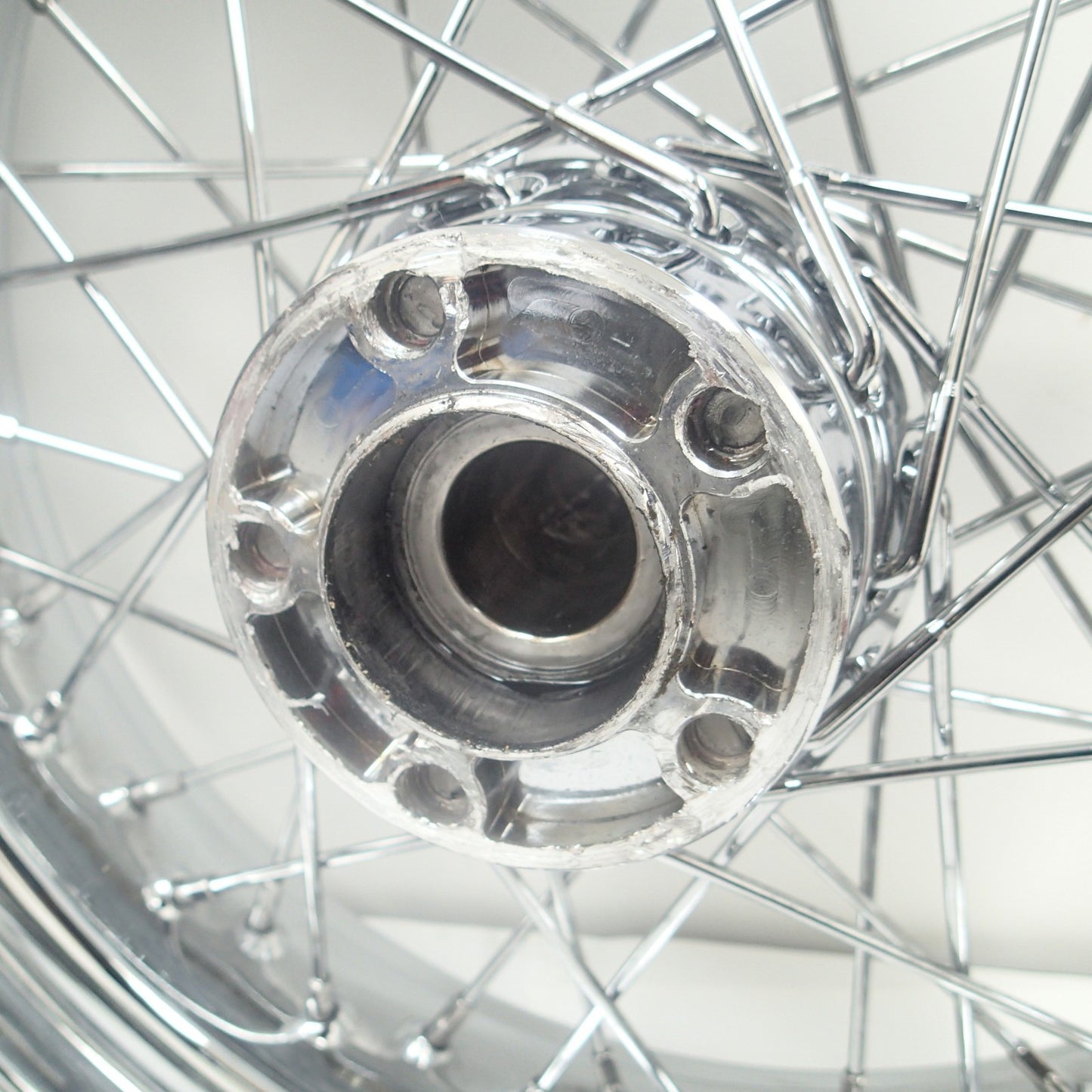 Harley Davidson 17" x4.5 Chrome Front Wheel Rim ( READ)! Need Replace HUB