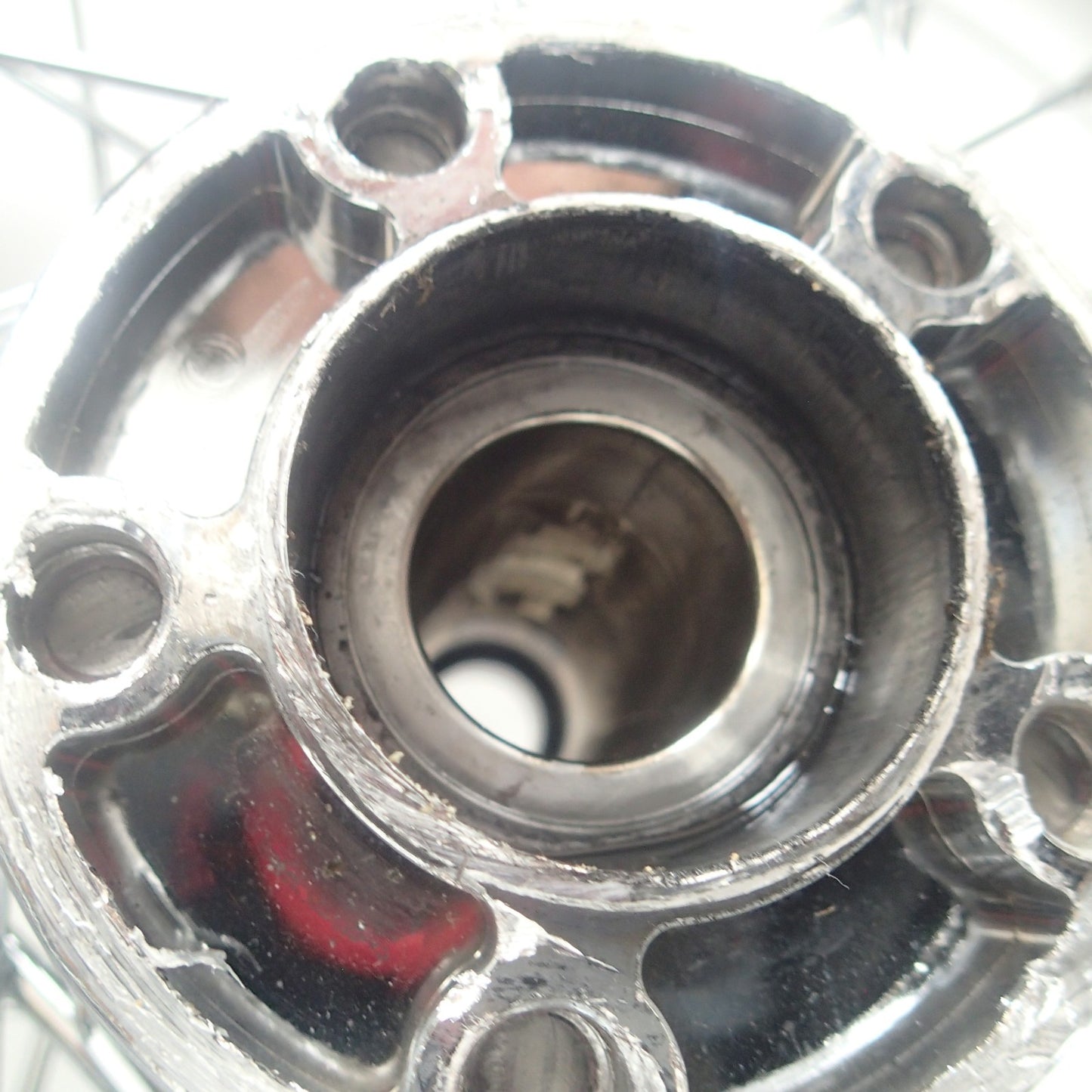 Harley Davidson 17" x4.5 Chrome Front Wheel Rim ( READ)! Need Replace HUB