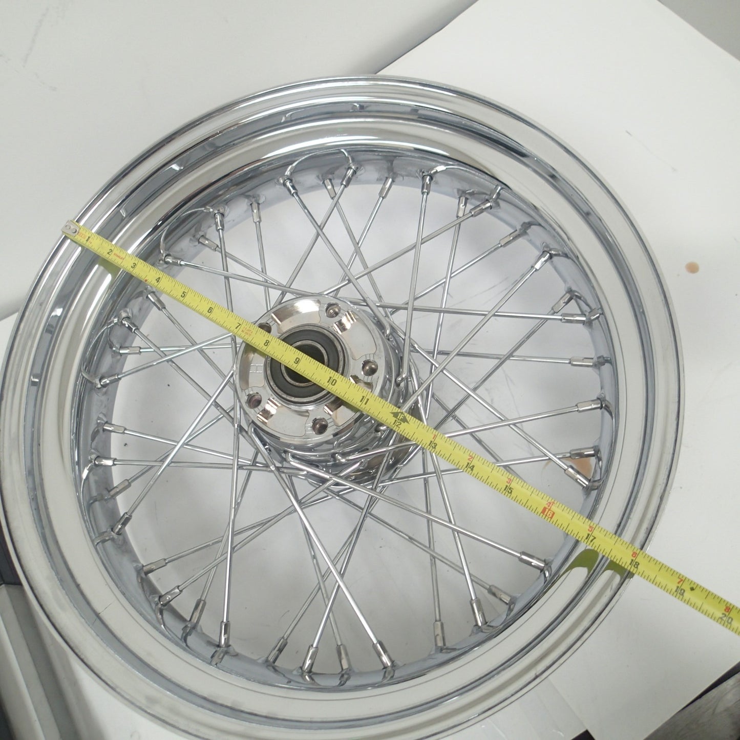 Harley Davidson 17" x4.5 Chrome Front Wheel Rim ( READ)! Need Replace HUB