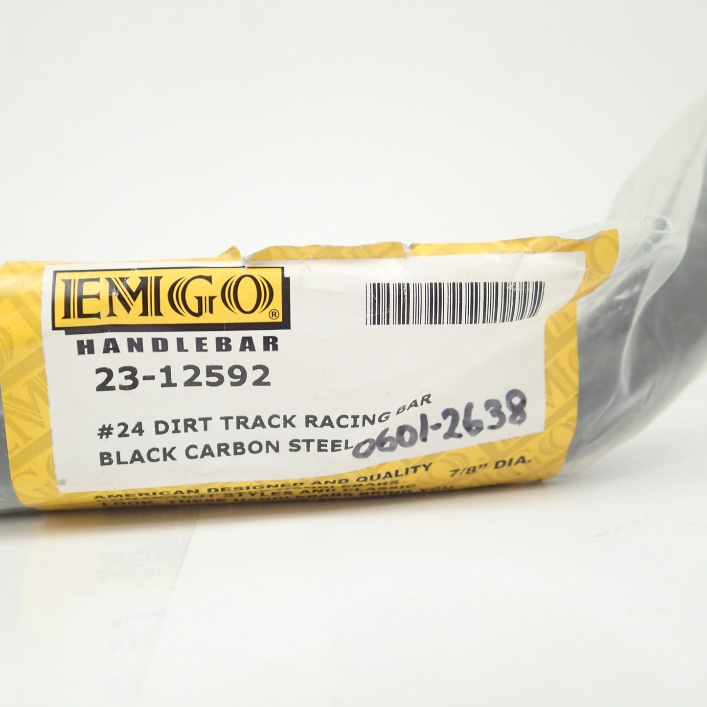 Emgo Black Flat Track  Motorcycle Handlebars 7/8" Bars - 23-12592