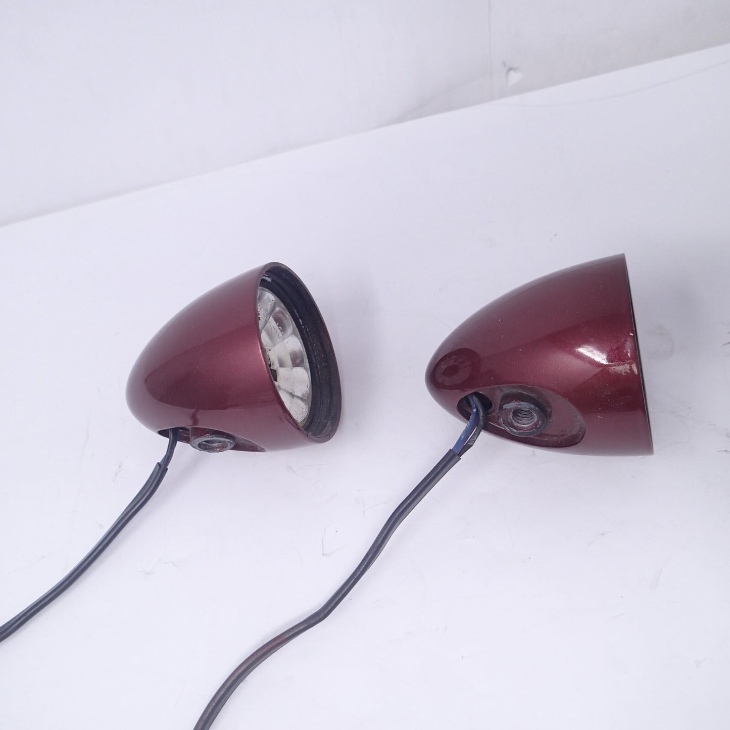 Custom Harley TURN SIGNAL NICKEL cherry RED? (2pcs)