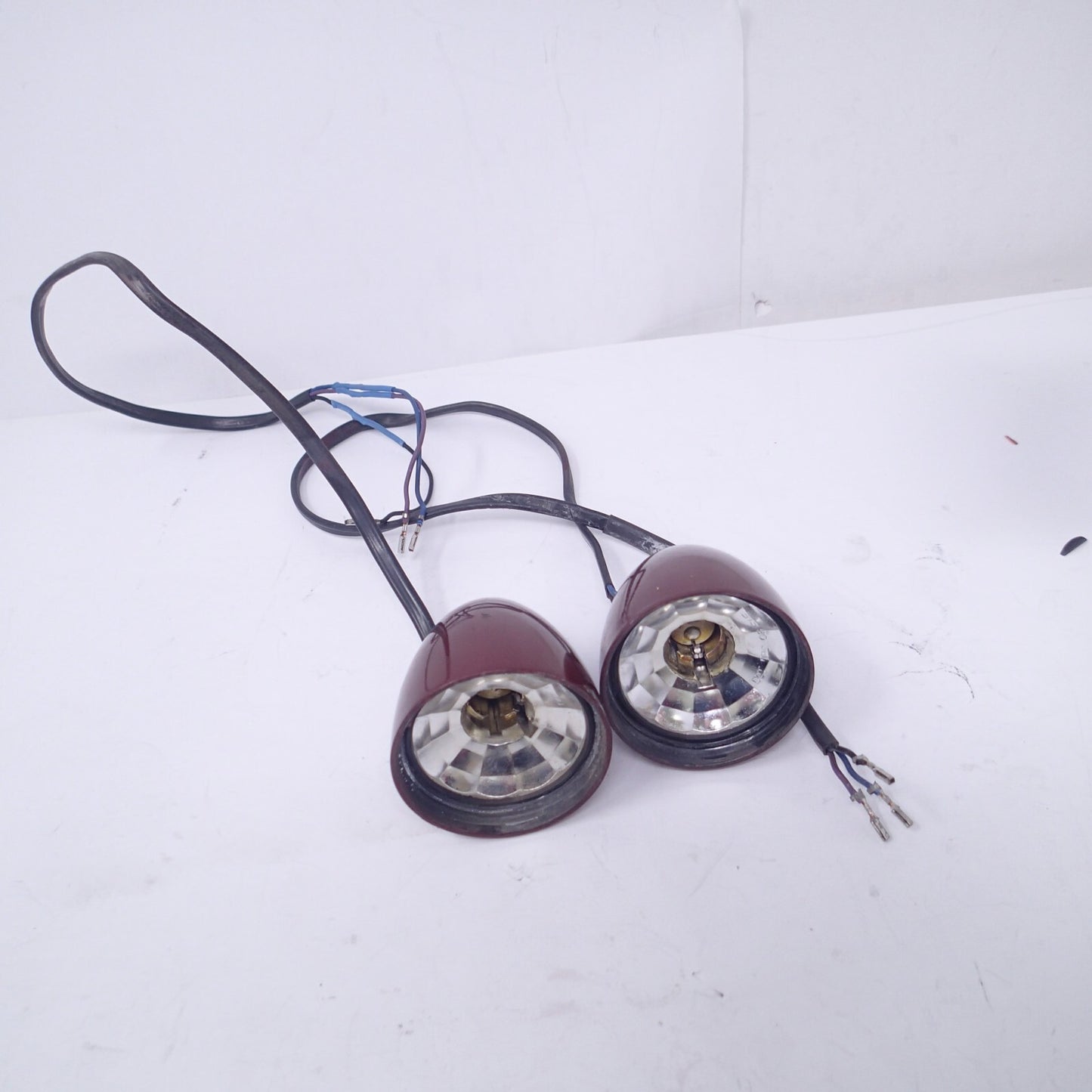 Custom Harley TURN SIGNAL NICKEL cherry RED? (2pcs)