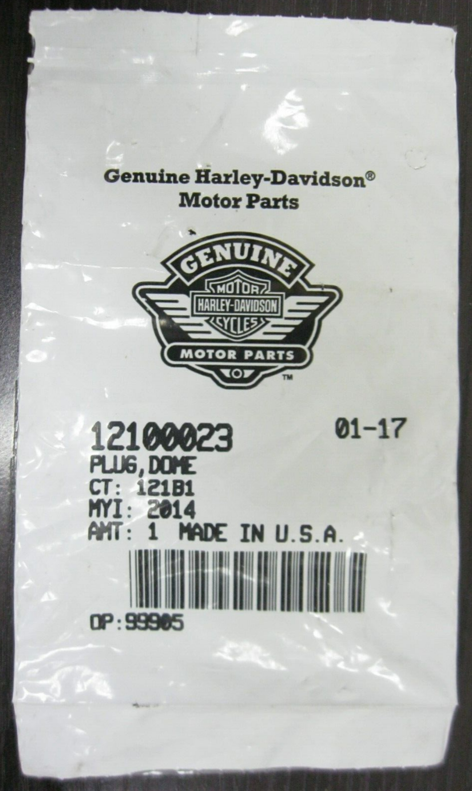Harley-Davidson OEM 14-24 Touring Tour-Pak Dome Plug 12100023