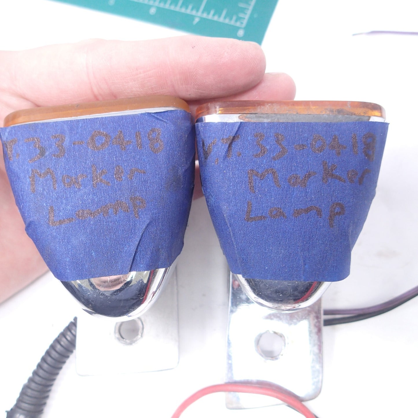 Aftermarket Rectangular Mini Marker Lights with single bulb