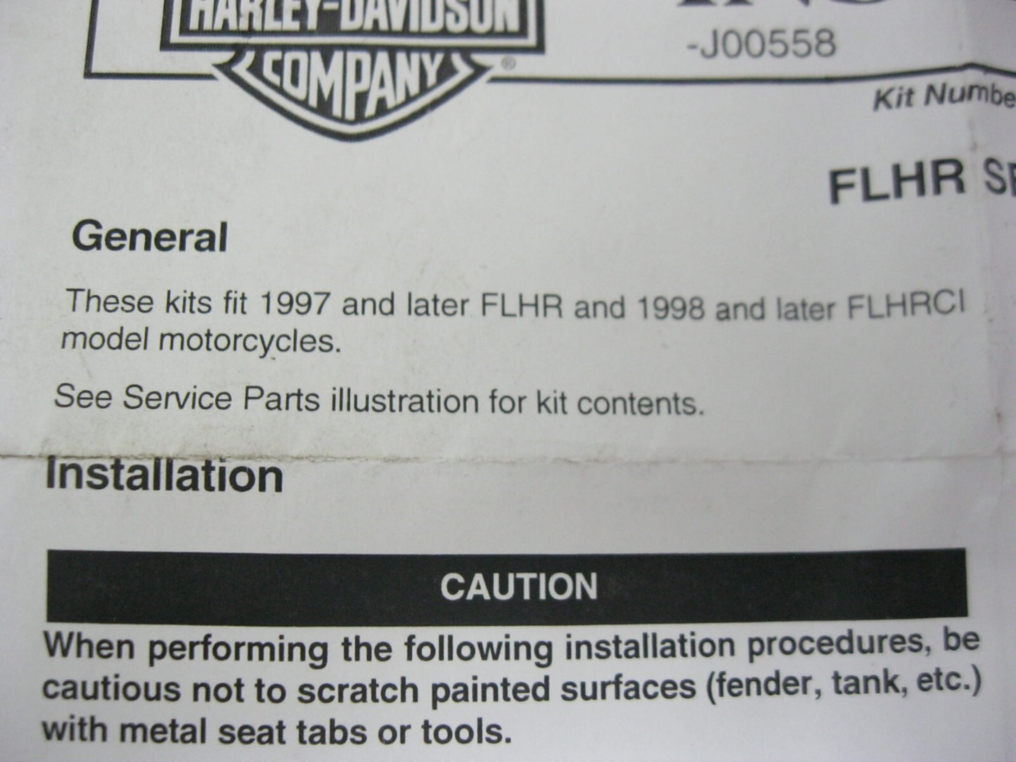 Harley-Davidson OEM 34.75" from center of hole to center of Hole Seat Strap