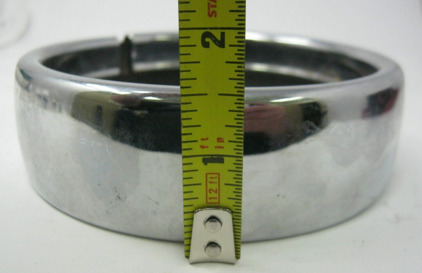 Harley-Davidson Appx. 4.25" x 1 3/8" Auxilery Light Trim Ring. Fitment Unknown.