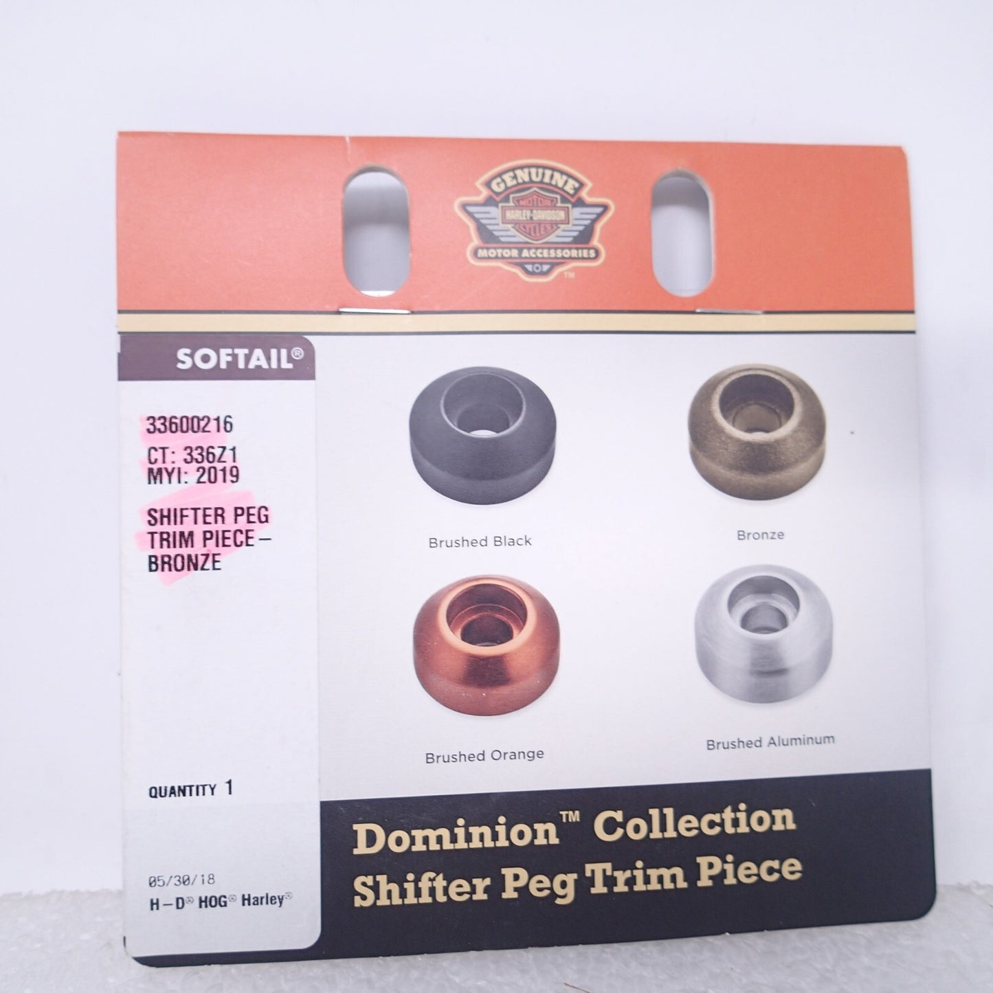 HARLEY NEW SHIFTER PEG TRIM PIECE BRONZE 33600216