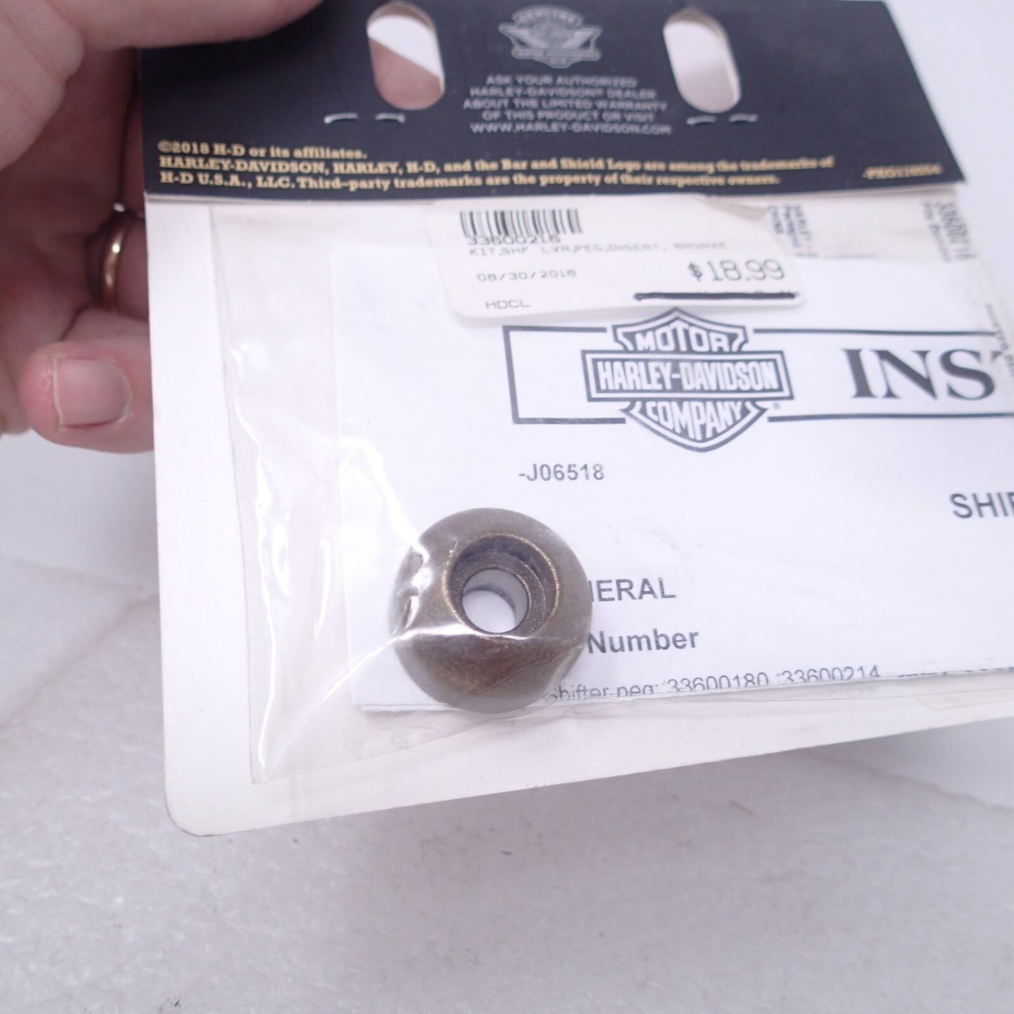 HARLEY NEW SHIFTER PEG TRIM PIECE BRONZE 33600216