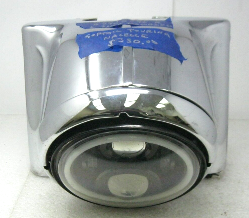 Harley-Davidson OEM Chrome Nacelle & 7" Halo Headlight 67916-96 & 67908-96