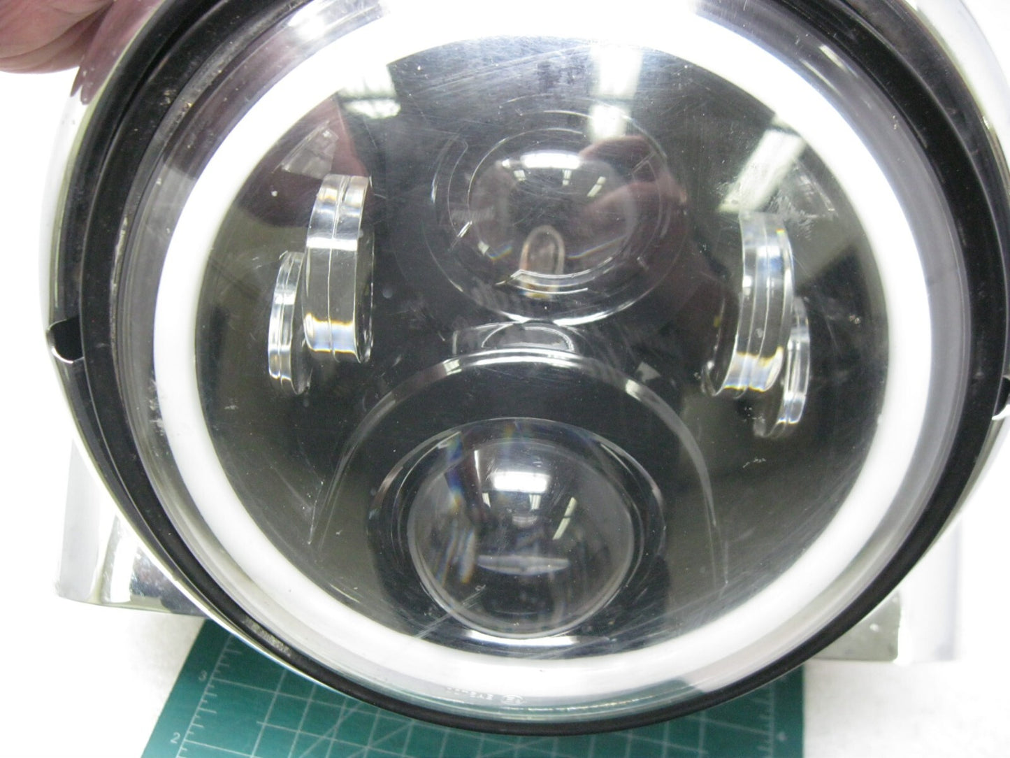 Harley-Davidson OEM Chrome Nacelle & 7" Halo Headlight 67916-96 & 67908-96