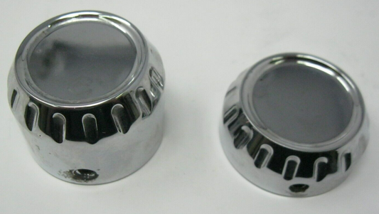 Harley-Davidson Fluted Rear Axle End Caps (Missing one Allen Screw)