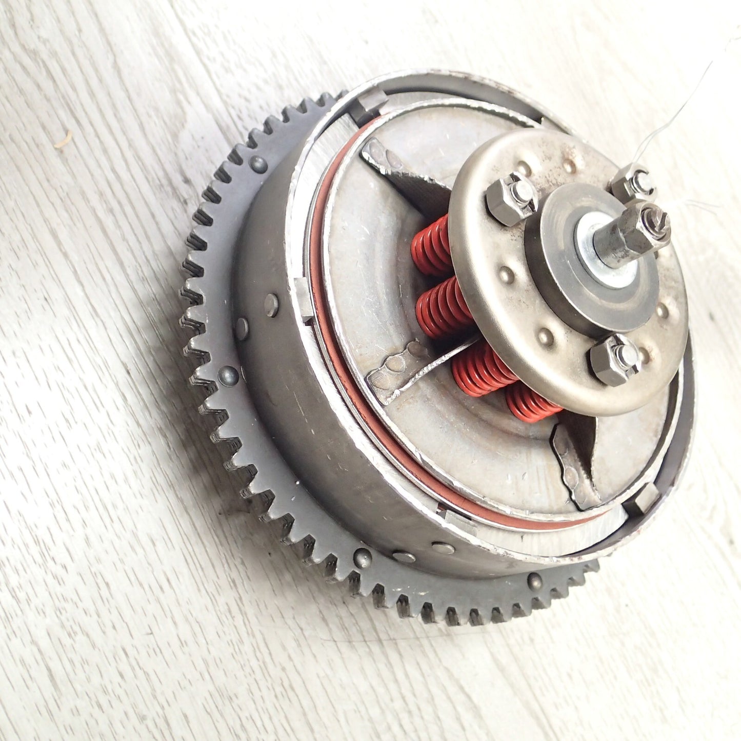 Harley 4 speed Clutch hub Complete Came off of 1982 FXE