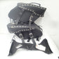 Zip-Of Studded PVC Slanted Throw Over Saddlebag Durable PVC saddle bag