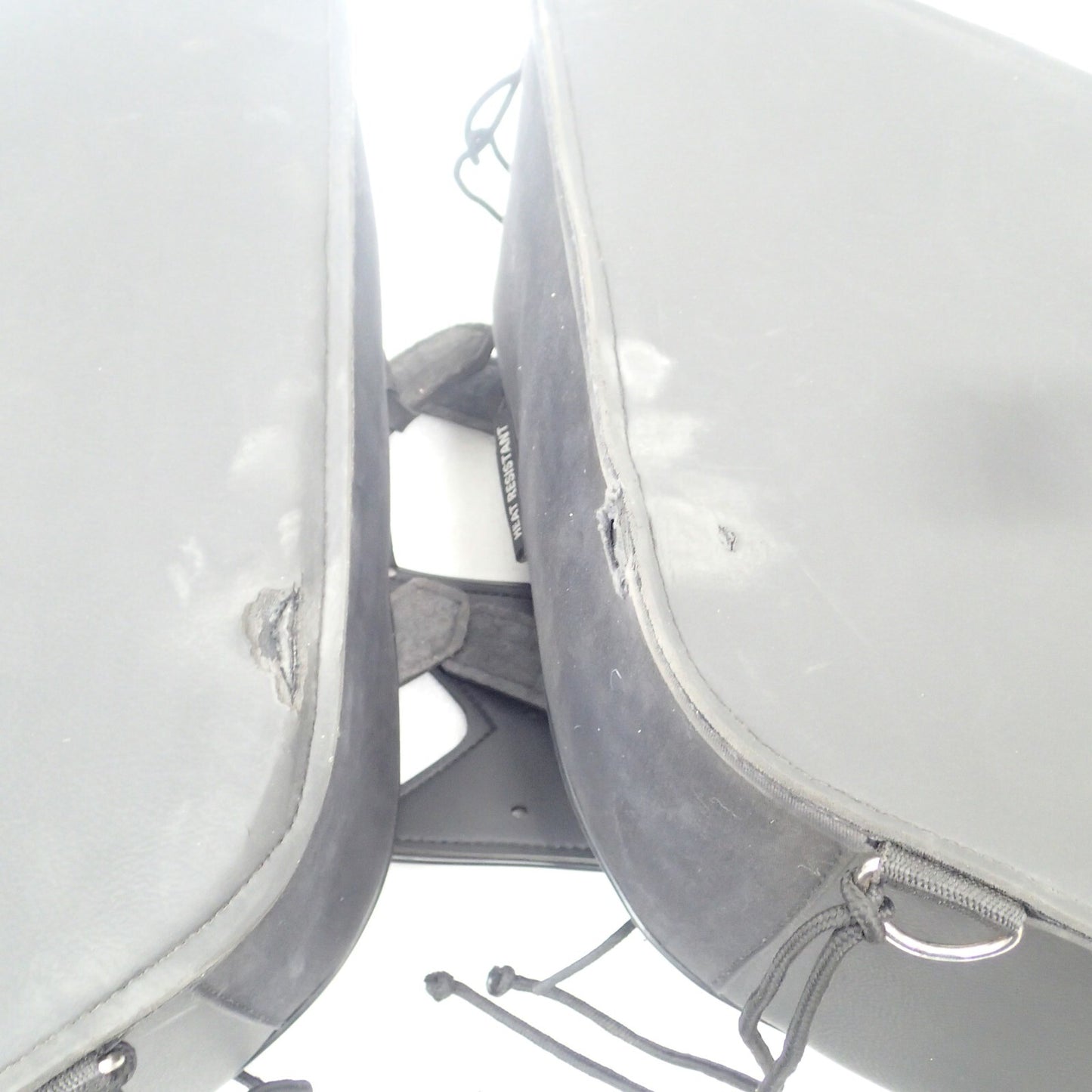 Zip-Of Studded PVC Slanted Throw Over Saddlebag Durable PVC saddle bag