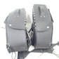 Zip-Of Studded PVC Slanted Throw Over Saddlebag Durable PVC saddle bag