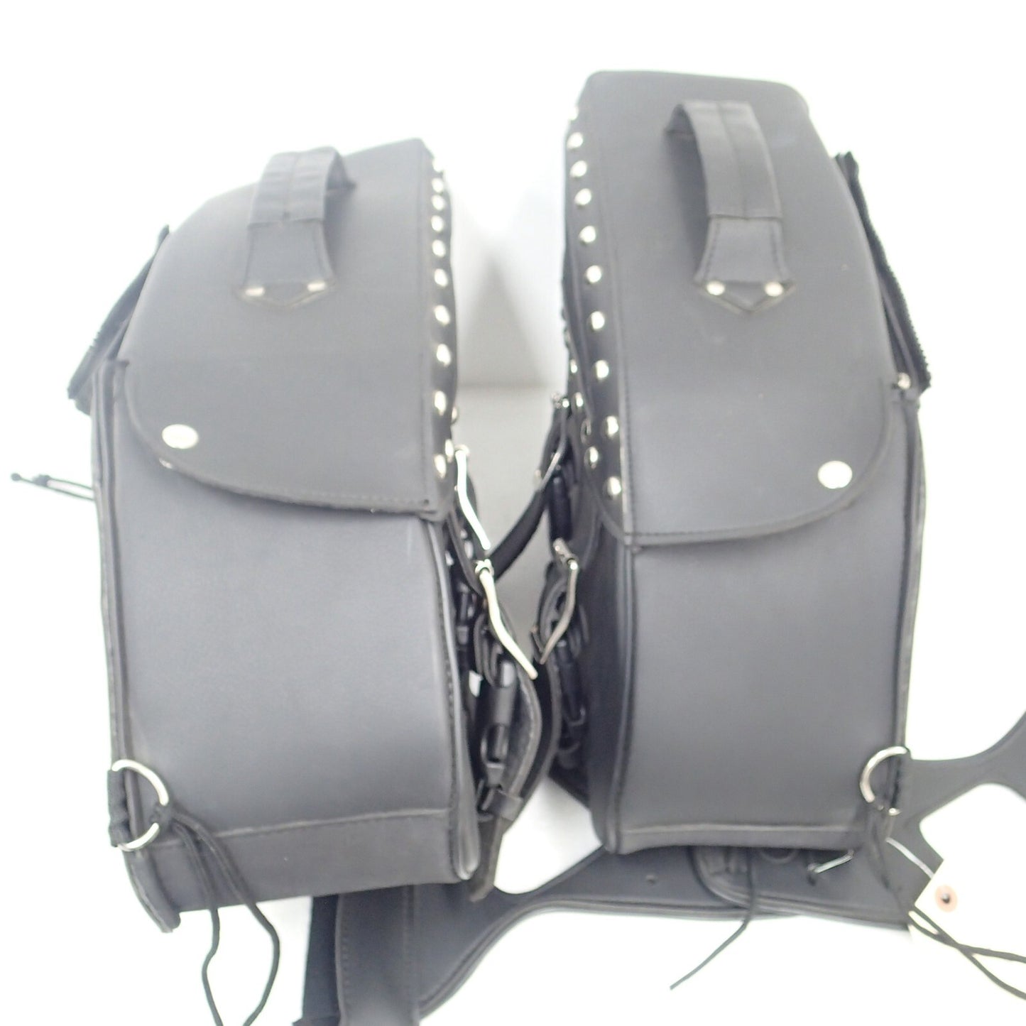 Zip-Of Studded PVC Slanted Throw Over Saddlebag Durable PVC saddle bag