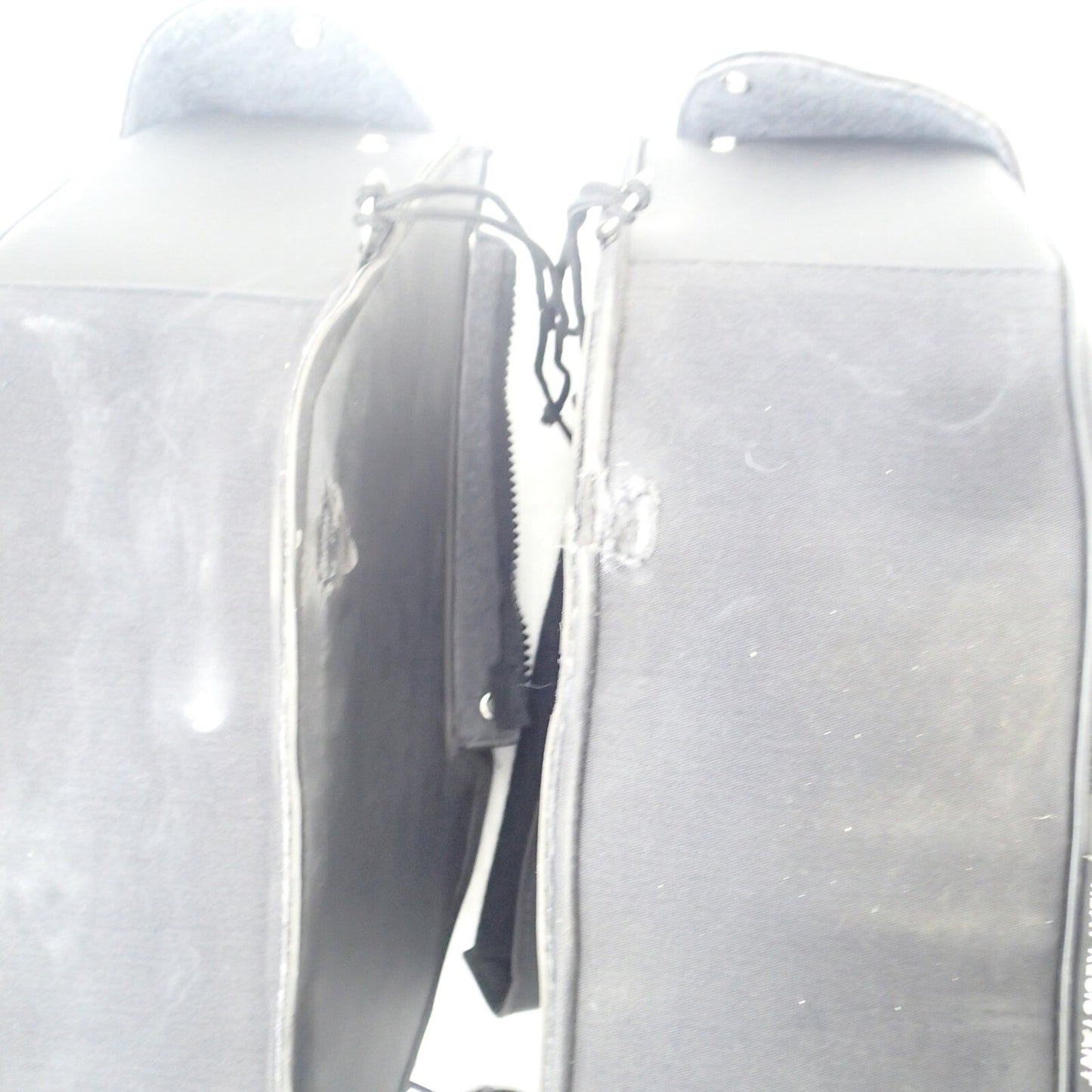 Zip-Of Studded PVC Slanted Throw Over Saddlebag Durable PVC saddle bag