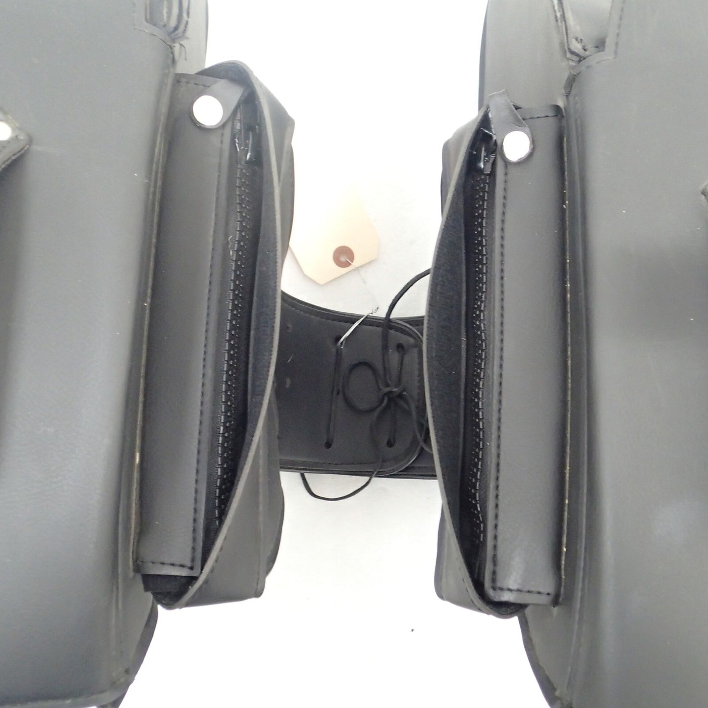 Zip-Of Studded PVC Slanted Throw Over Saddlebag Durable PVC saddle bag