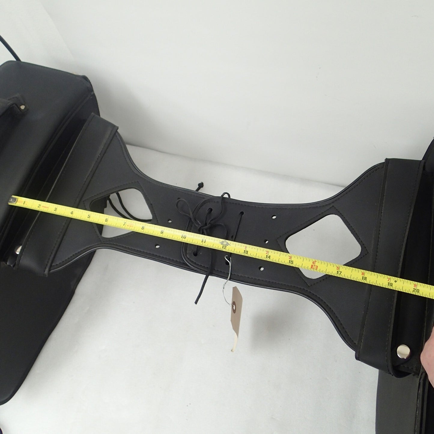 Zip-Of Studded PVC Slanted Throw Over Saddlebag Durable PVC saddle bag