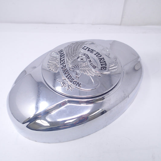 Harley Davidson Oval Air Cleaner Cover & Bracket Assembly 29121-07 LIVE TO RIDE