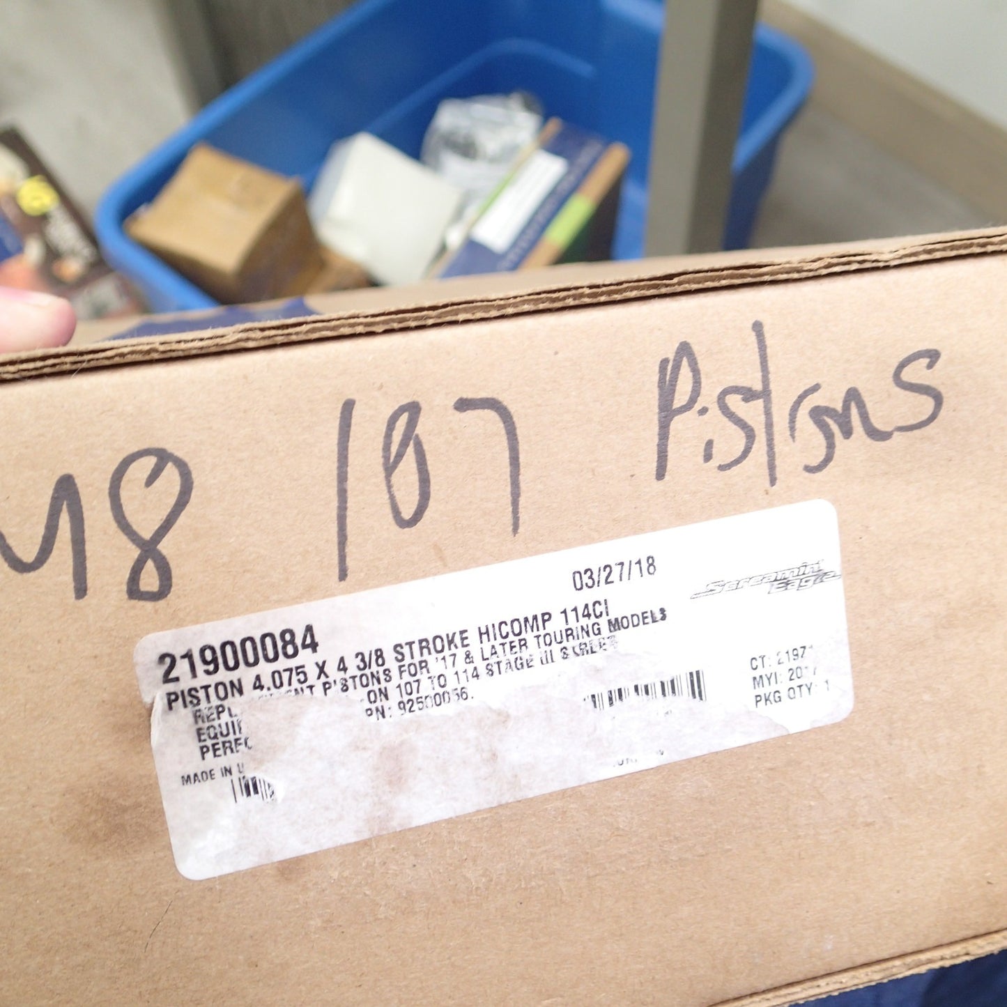 OEM Harley-Davidson 107" Milwaukee 8 Take-Off Piston Set 21900037