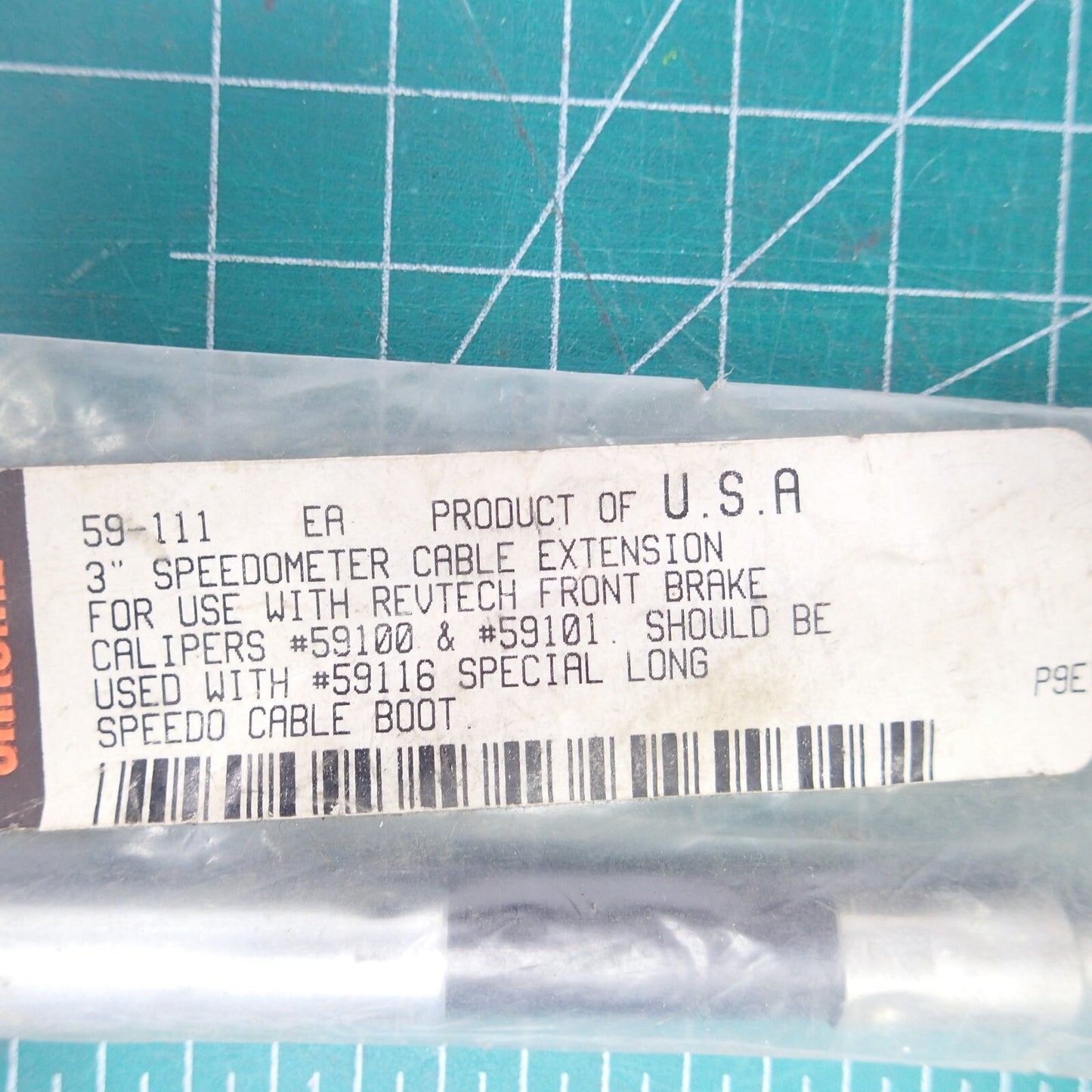 3" SPEEDOMETER CABLE EXTENSION FOR USE WITH REVTECH FRONT BRAKE CALIPERS #59100