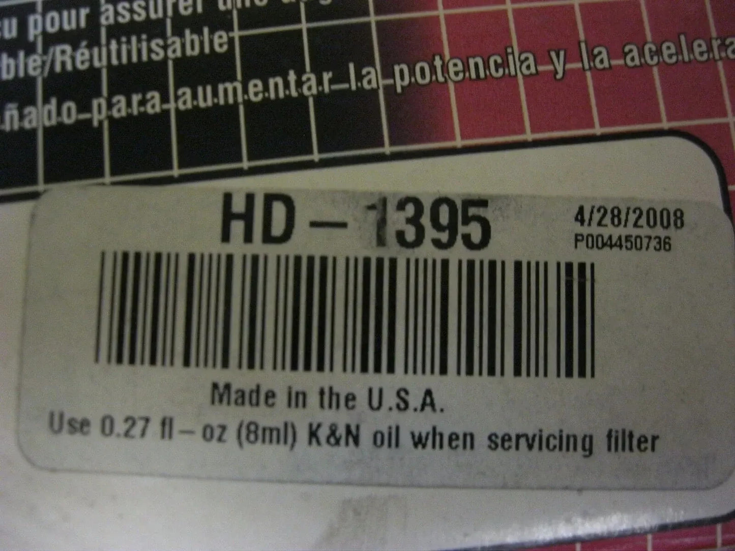 K&N HIGH-FLOW WASHABLE REPLACEMENT AIR FILTER FOR BT W/ FUEL INJECTION HD-1395